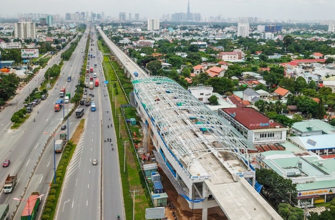 Tuyến Metro Số 1 (Bến Thành – Suối Tiên) được kỳ vọng là điểm nhấn đặc biệt giúp gia tăng giá trị các dự án trong tương lai tại khu Đông TP HCM. Ảnh: Quỳnh Trần