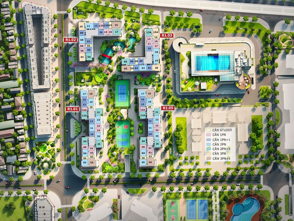 Ưu điểm của căn hộ R1 Vinhomes Ocean Park hướng Tây Nam 1 Vị trí tiềm năng của căn hộ R1 Vinhomes Ocean Park hướng Tây Nam