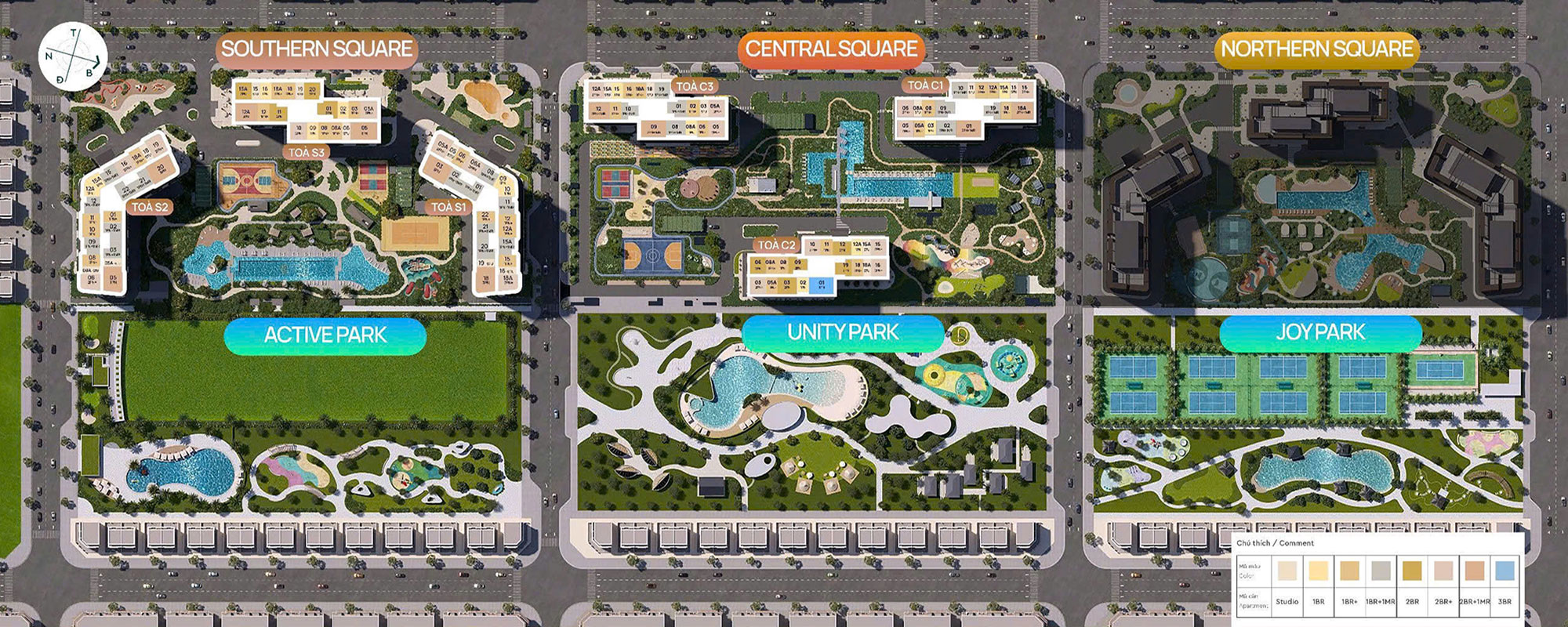 Vị trí tòa C3 Central Square Masteri Trinity Square