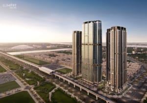Trang chủ 9 Quy mô của dự án gồm 2 tòa căn hộ cùng 1 tòa văn phòng 45 tầng
