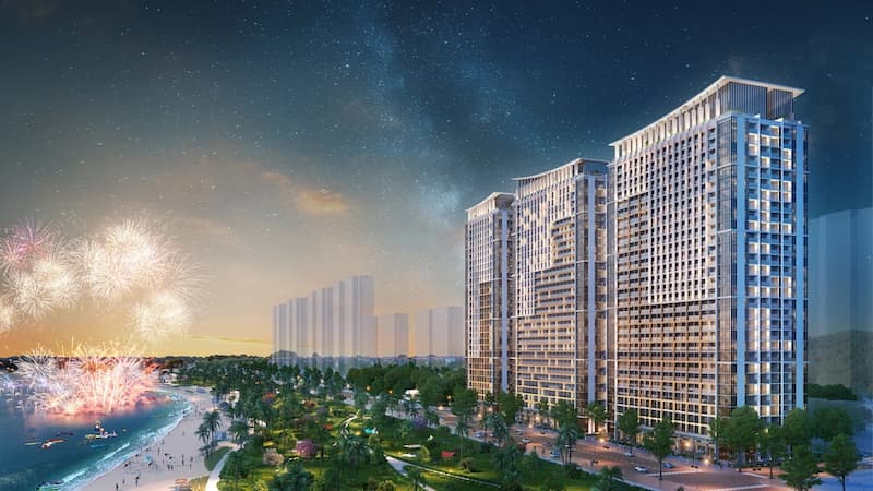 Sun Centro Town tại Sun Elite City Hạ Long sở hữu vị trí trung tâm Bãi Cháy, sát biển, view trọn 1.969 hòn đảo