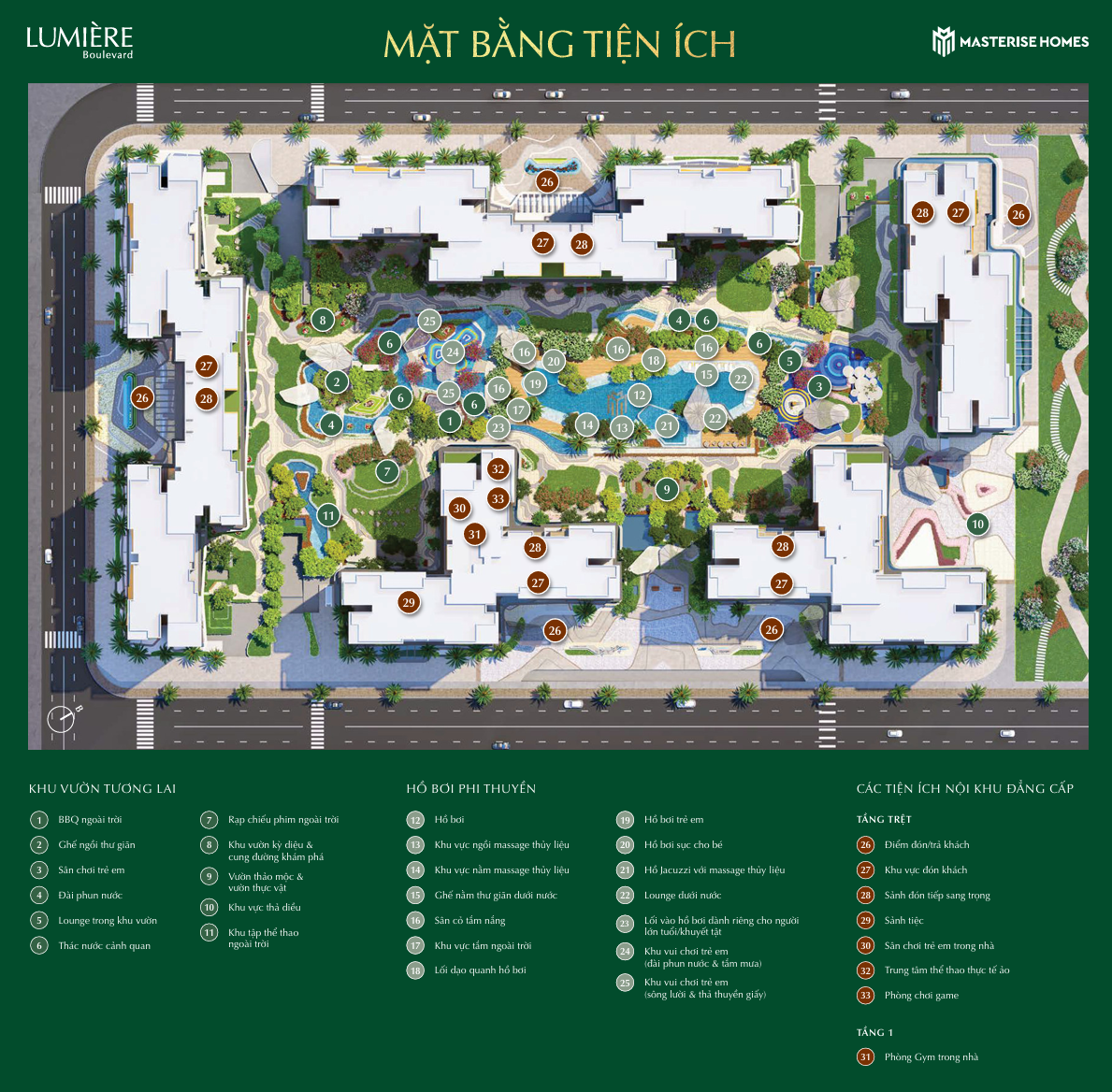 Tiện ích dự án Lumiere Boulevard 