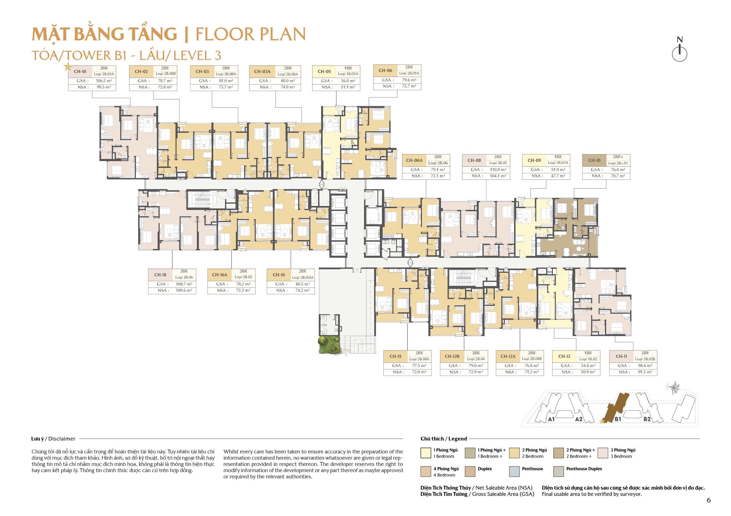 Masteri Park Place - The Global City - CẬP NHẬT BẢNG GIÁ MỚI NHẤT 2025 3 Mat bang masteri park place B1