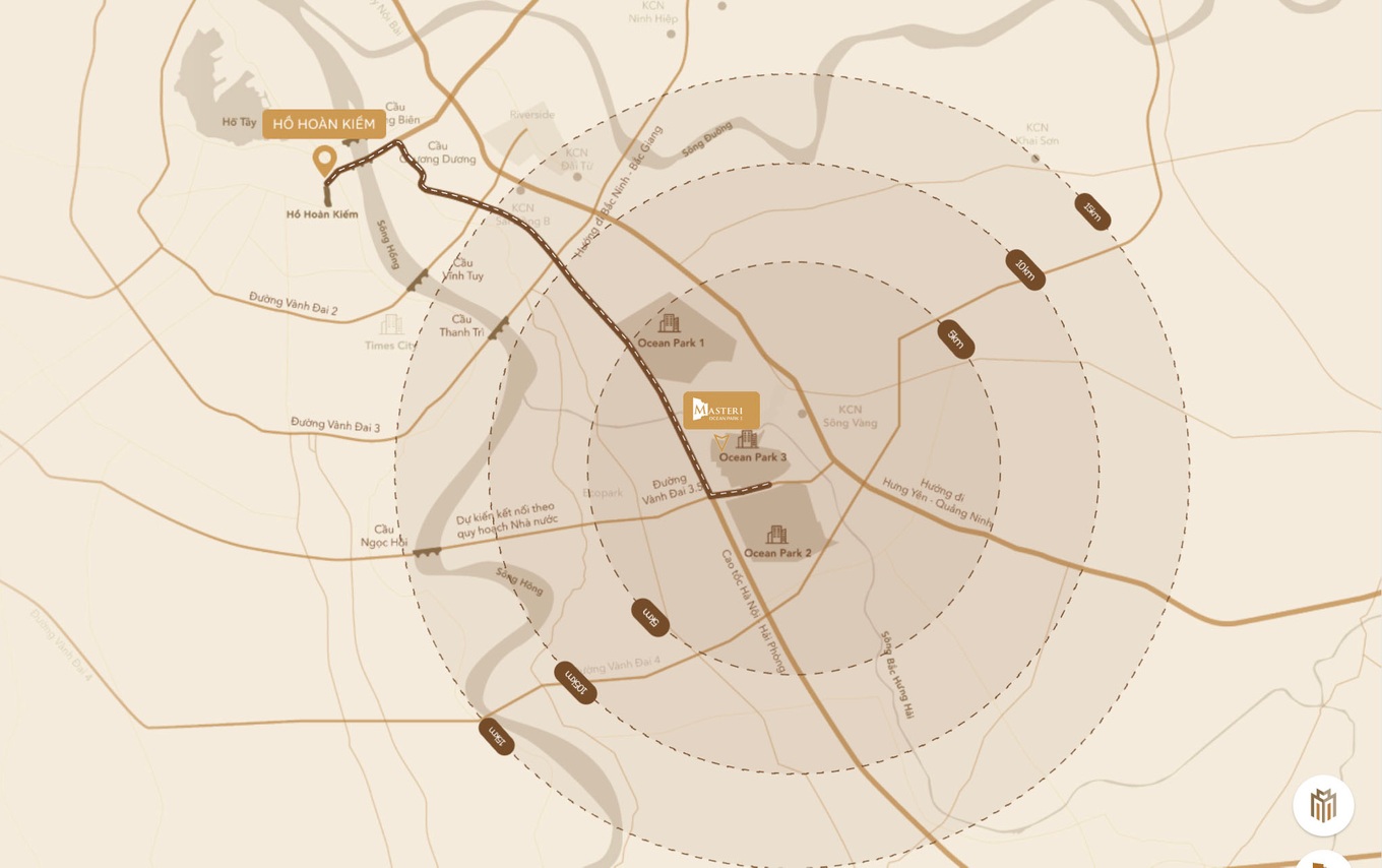 Masteri Ocean Park 3 - Trải nghiệm phong cách sống thượng lưu 1 Vị trí kim cương với lợi thế kết nối vượt trội của Masteri Ocean Park 3